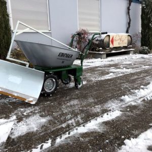 Brouette Électrique Donkey Plus avec Lame à Neige - Puissante, Stable et Pratique pour l'Hiver
